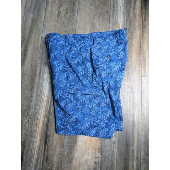 Chaps Golf Blue Palm Tree 100% Cotton Bermuda Shorts Men's 33 8.5" - Picture 6 of 6